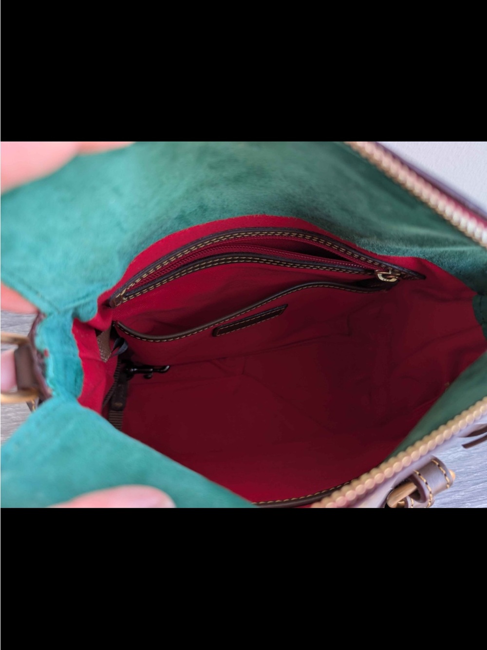 Dooney and Bourke micro florentine satchel - color elephant - Picture 3 of 15